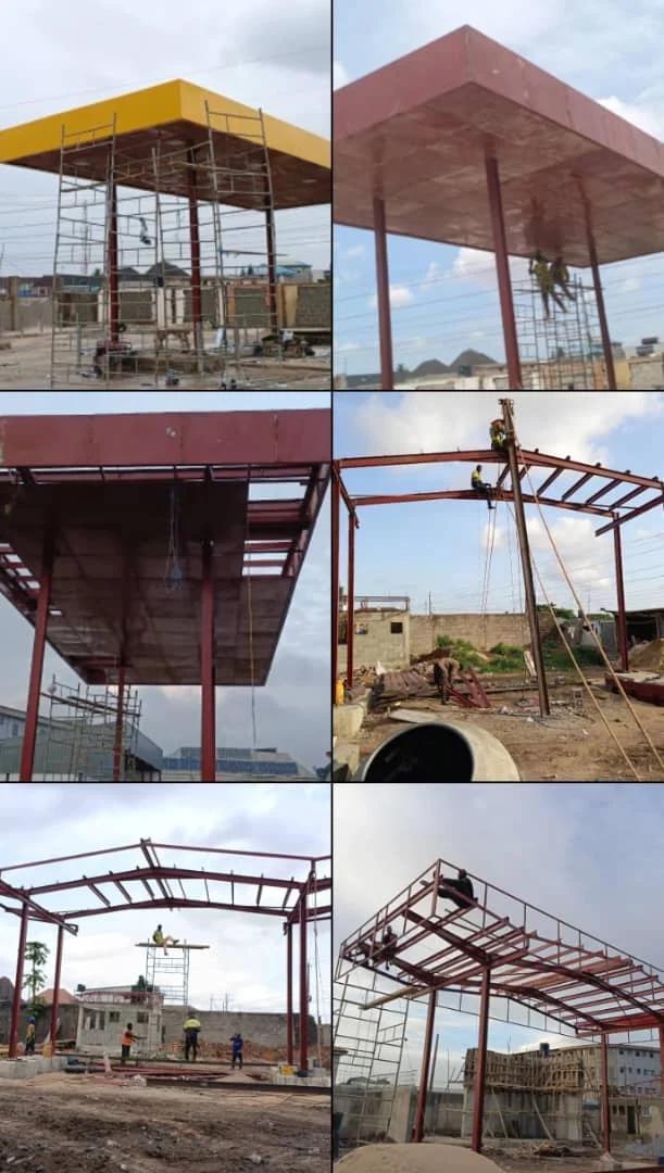 Carport and steel frame works
